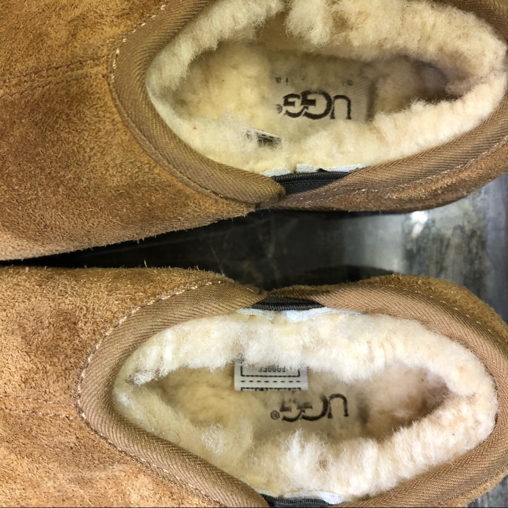 SH28 UGG Slip On Brown Suede w/sheepskin lining - Picture 6 of 8